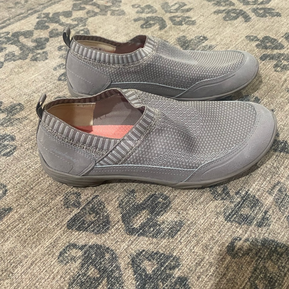 Skechers Women's Gray Slip-On Athletic Shoes